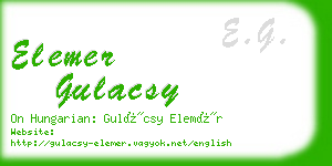 elemer gulacsy business card